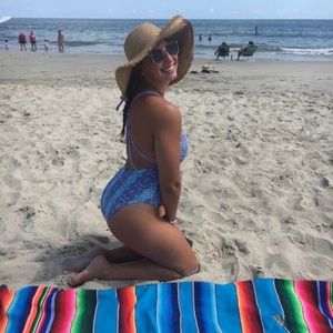 Beautiful patterned one piece bathing suit